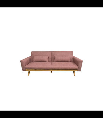 Sofá cama clic clac modelo Ibiza tapizado rosa, 187cm(ancho) 77cm(altura)