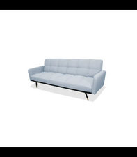 Sofá cama clic clac modelo Oslo tapizado azul claro, 196cm(ancho) 75cm(altura)