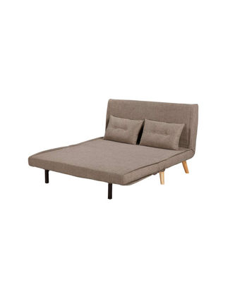 Sofá cama Ensueño en tela marrón jaspeado. 130cm(ancho) 78cm(fondo) 82cm (alto) - Foto 4