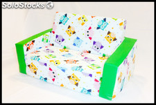 Sofá cama para bebe diseño Buhos Multicolor