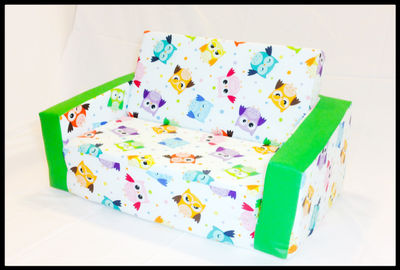 Sofá cama para bebe diseño Buhos Multicolor