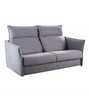 Sofá cama SHARON, apertura sistema italiano tapizado en gris .
