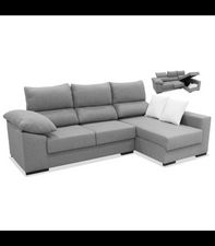 Sofa Chaiselongue a la derecha Torremolinos tapizado gris, 262cm(ancho)