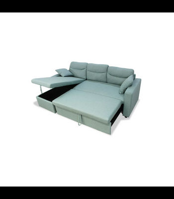 Sofá Chaiselongue cama Rivas tapizado verde, 223cm(ancho) 145cm(fondo) - Foto 2