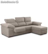 Sofá Chaiselongue Capri 4 Plazas 275 Cm, Asientos Deslizantes, Tapizado