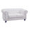 Sofa chester 2 plazas con tapizado similpiel blanco - Foto 3