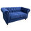 Sofa chester 2 plazas con tapizado velvet azul marino - Foto 2