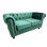 Sofa chester 2 plazas con tapizado velvet esmeralda - Foto 2