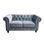 Sofa chester 2 plazas con tapizado velvet gris - 1