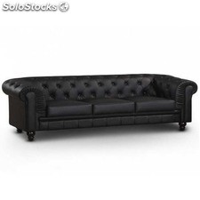 Sofa Chester 3 assento preto
