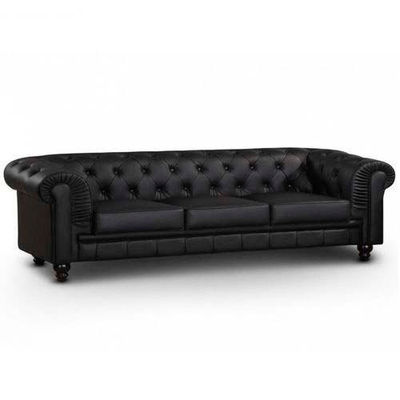 Sofa Chester 3 assento preto