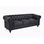 Sofa chester 3 plazas con tapizado similpiel negro - 1