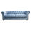 Sofa chester 3 plazas con tapizado velvet azul cielo - 1