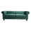 Sofa chester 3 plazas con tapizado velvet esmeralda - 1