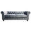 Sofa chester 3 plazas con tapizado velvet gris - 1