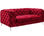 Sofa chester royal 2 plazas con terciopelo rojo royal - 1