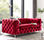 Sofa chester royal 2 plazas con terciopelo rojo royal - Foto 2