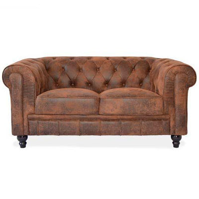 Sofa Chicago 3 assento desgastado marrom