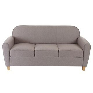 Sofá de 3 plazas ARTIS, elegante diseño y gran acolchado, tela gris