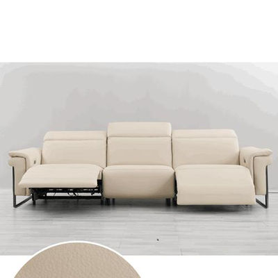 Sofá de cuero con superficie de contacto de piel de vaca minimalista italiano