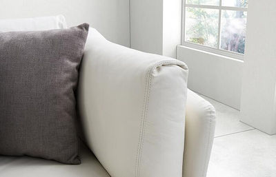 Sofa de cuero estilo moderno de color blanco - Foto 2