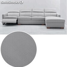 Sofá de cuero minimalista moderno para sala de estar, chaise longue en forma