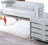 Sofá de diseño, Mod. Atrium, 3 plazas, piel blanca