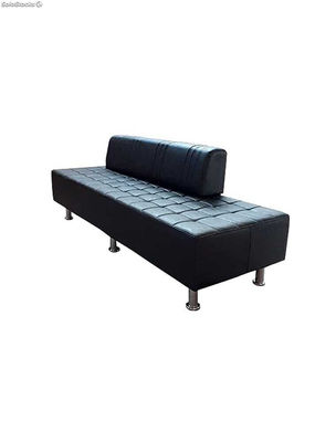Sofa de espera cibeles tapiz negro - Foto 2