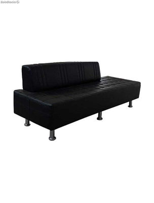 Sofa de espera cibeles tapiz negro - Foto 3