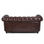 Sofa de espera doble con respaldo tapizado en marrón - Modelo Dock - Foto 4