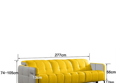 Sofá de estilo italiano, sofá de cuero con función eléctrica, sofá moderno - Foto 5