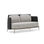 sofá de perna de metal de madeira de luxo moderno conjunto para sala de estar - 1