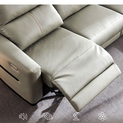 Sofá de piel de vaca texturizada laminada con cabeza de 2022, sofá minimalista i - Foto 2