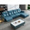 sofá de tela eléctrico multifuncional italiano esquina - 1