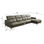 Sofá diván de cuero minimalista italiano de tres asientos, sofá lateral con - Foto 5