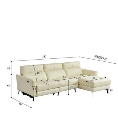 Sofá esquinero minimalista moderno para sala de estar, combinación de tres asien - Foto 5