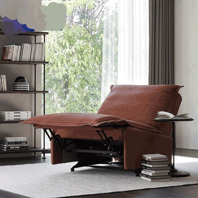 Sofá funcional individual de la familia nórdica, silla moderna de cuero, arte de - Foto 5