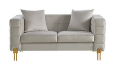 Sofa larios 2 plazas con velvet gris claro