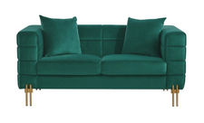 Sofa larios 2 plazas con velvet verde oscuro