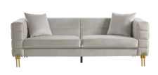 Sofa larios 3 plazas con velvet gris claro