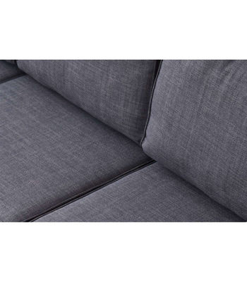 Sofá modular con brazos 2 plazas + chaiselongue MOU tapizado en tejido gris, - Foto 2