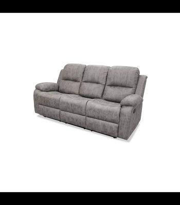 Sofá relax tres plazas Navas tapizado gris, 190cm(Ancho) 100cm (Fondo)