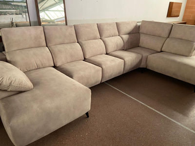 Sofa rinconera con chaiselongue y terminal color beige - Foto 2