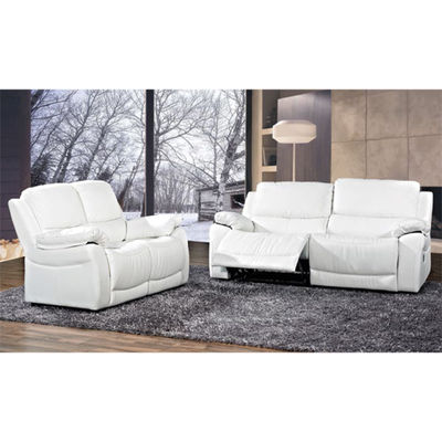 Sofa tapizado en piel Blanca, Mod Rosellini