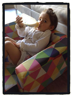 SofaCama para bebé diseño Distorsión Rubic-Multicolor - Foto 2