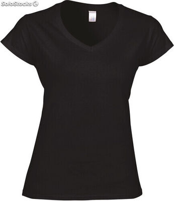 Soft style ladie&amp;#39;s v-neck t-shirt t-shirt de senhora com decote em v - Foto 2