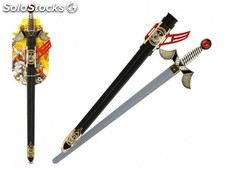 Solapa espada soldado medieval c/funda 65CM