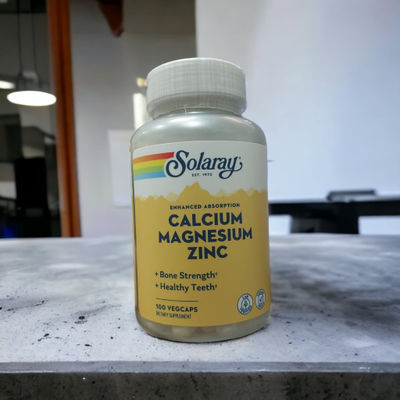 Solaray Calcium Magnesium Zinc - 100 Vegetarian Capsules