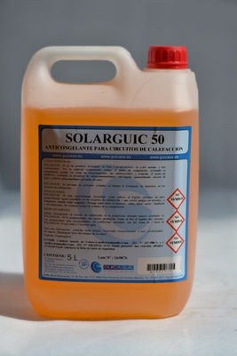 Solarguic 50. Fluido para transferencia de calor paneles solares y calefaccion.