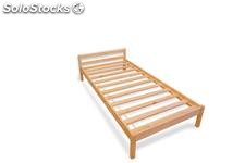 solid wooden bed